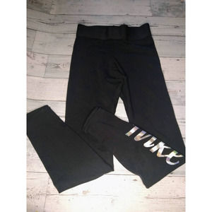WOMEN'S NIKE SPORTSWEAR LEGGINGS HW METALLIC Size Small